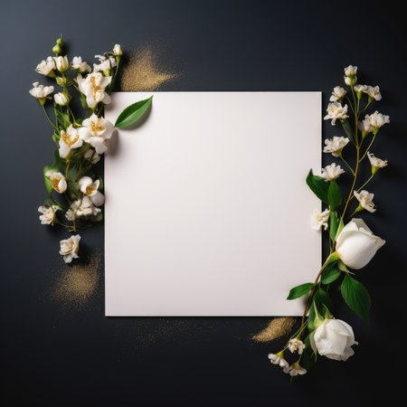 marriage invitation postcard mockup romance letter message wedding birthday blank paper celebration templateの素材