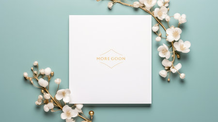 marriage invitation postcard mockup romance letter message wedding birthday blank paper celebration templateの素材