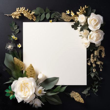 marriage invitation postcard mockup romance letter message wedding birthday blank paper celebration templateの素材