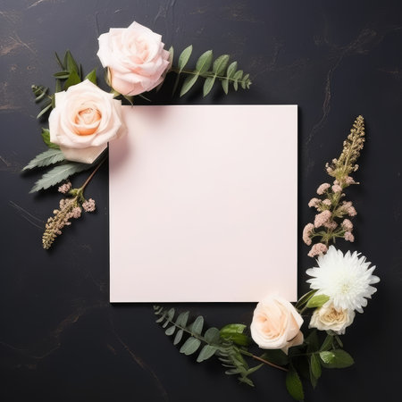 marriage invitation postcard mockup romance letter message wedding birthday blank paper celebration templateの素材