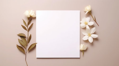 marriage invitation postcard mockup romance letter message wedding birthday blank paper celebration templateの素材