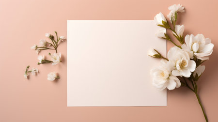 marriage invitation postcard mockup romance letter message wedding birthday blank paper celebration templateの素材