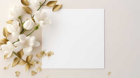 marriage invitation postcard mockup romance letter message wedding birthday blank paper celebration templateの素材