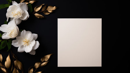marriage invitation postcard mockup romance letter message wedding birthday blank paper celebration templateの素材