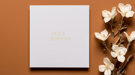 marriage invitation postcard mockup romance letter message wedding birthday blank paper celebration templateの素材