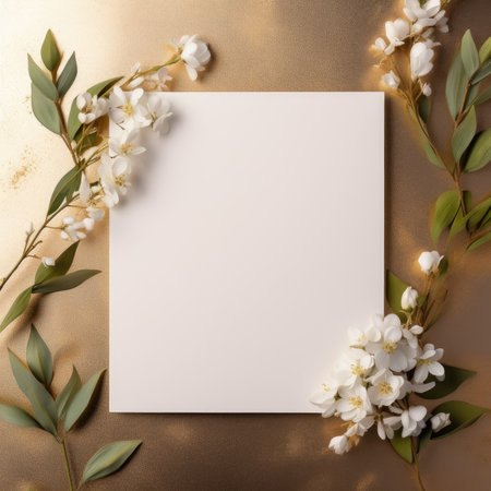 marriage invitation postcard mockup romance letter message wedding birthday blank paper celebration templateの素材