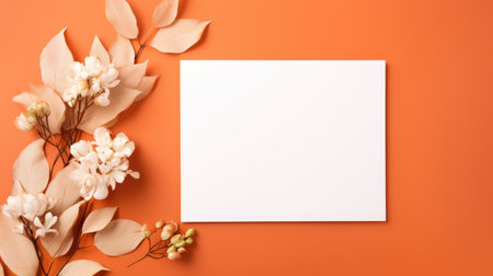 marriage invitation postcard mockup romance letter message wedding birthday blank paper celebration templateの素材