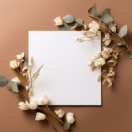 marriage invitation postcard mockup romance letter message wedding birthday blank paper celebration templateの素材