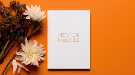 marriage invitation postcard mockup romance letter message wedding birthday blank paper celebration templateの素材