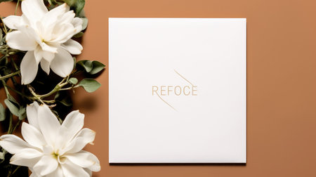 marriage invitation postcard mockup romance letter message wedding birthday blank paper celebration templateの素材