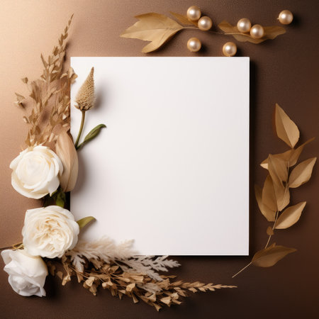 marriage invitation postcard mockup romance letter message wedding birthday blank paper celebration templateの素材