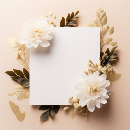 marriage invitation postcard mockup romance letter message wedding birthday blank paper celebration templateの素材