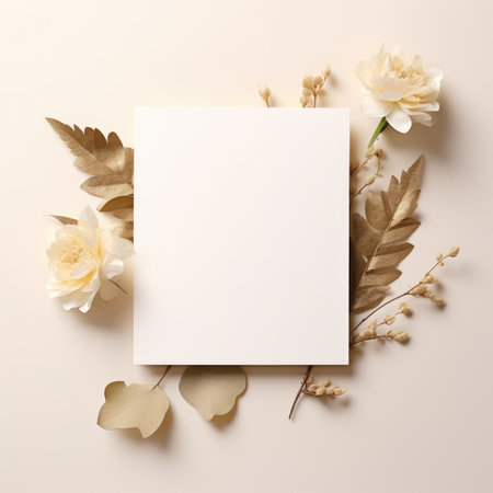 marriage invitation postcard mockup romance letter message wedding birthday blank paper celebration templateの素材