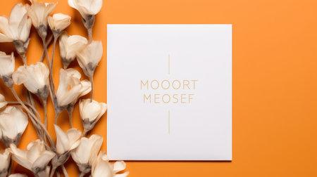 marriage invitation postcard mockup romance letter message wedding birthday blank paper celebration templateの素材