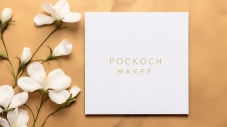 marriage invitation postcard mockup romance letter message wedding birthday blank paper celebration templateの素材