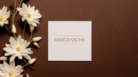 marriage invitation postcard mockup romance letter message wedding birthday blank paper celebration templateの素材