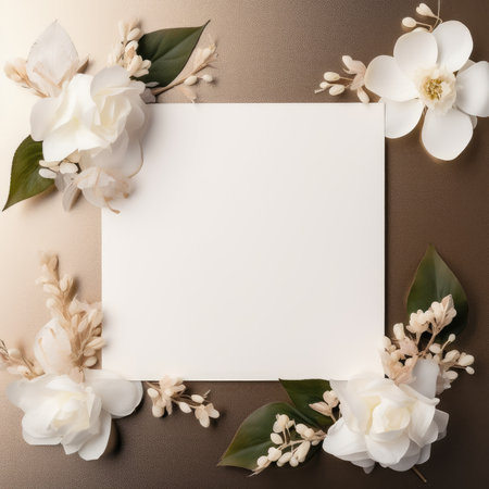 marriage invitation postcard mockup romance letter message wedding birthday blank paper celebration templateの素材