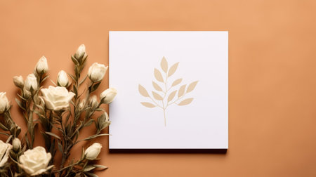 marriage invitation postcard mockup romance letter message wedding birthday blank paper celebration templateの素材