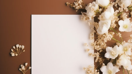 marriage invitation postcard mockup romance letter message wedding birthday blank paper celebration templateの素材