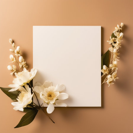 marriage invitation postcard mockup romance letter message wedding birthday blank paper celebration templateの素材