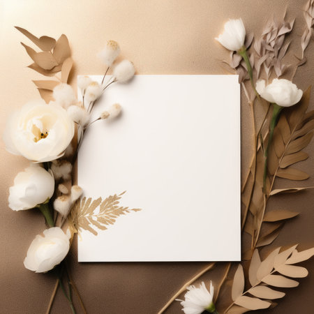 marriage invitation postcard mockup romance letter message wedding birthday blank paper celebration templateの素材