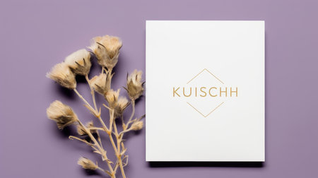 lavender purple marriage invitation postcard mockup romance letter message wedding birthday blank paper celebration templateの素材