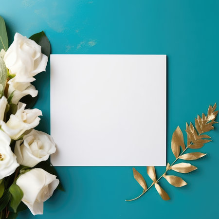marriage invitation postcard mockup romance letter message wedding birthday blank paper celebration templateの素材
