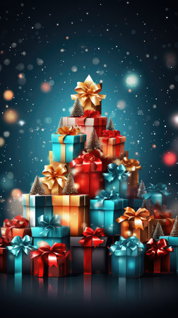 Merry Christmas background christmas element Vector illustration realistic clipart bright postcard holiday feelingの素材