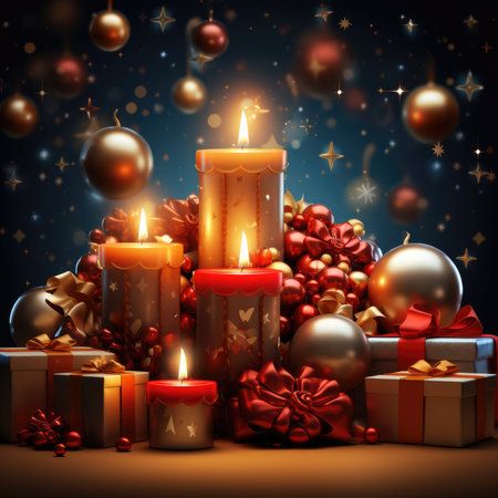 Merry Christmas background christmas element Vector illustration realistic clipart bright postcard holiday feelingの素材