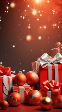 Merry Christmas background christmas element Vector illustration realistic clipart bright postcard holiday feelingの素材