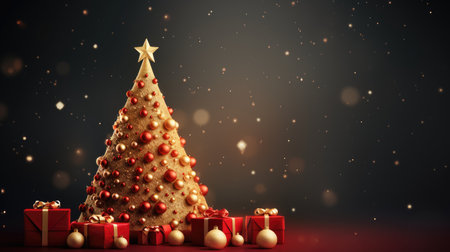 Merry Christmas background christmas element Vector illustration realistic clipart bright postcard holiday feelingの素材