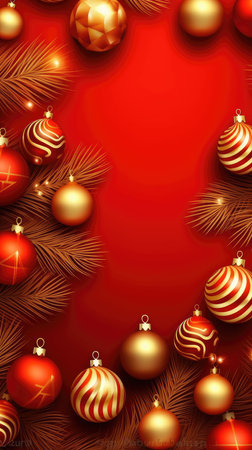 Merry Christmas background christmas element Vector illustration realistic clipart bright postcard holiday feelingの素材