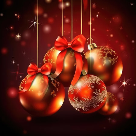 Merry Christmas background christmas element Vector illustration realistic clipart bright postcard holiday feelingの素材