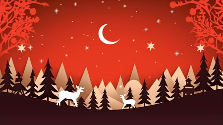Christmas banner blank space text santa claus celebrate giftboxes green background clipart Christmas ornamentの素材