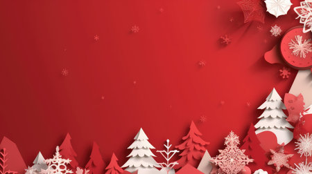 Christmas banner blank space text santa claus celebrate giftboxes green background clipart Christmas ornamentの素材