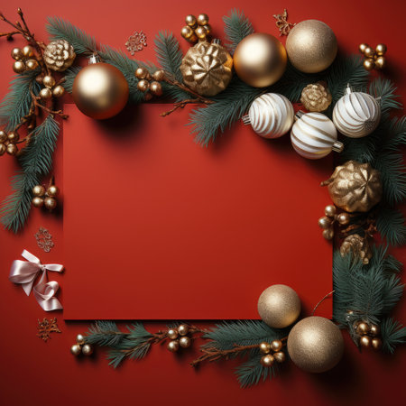 Christmas banner blank space text santa claus celebrate giftboxes green background clipart Christmas ornamentの素材