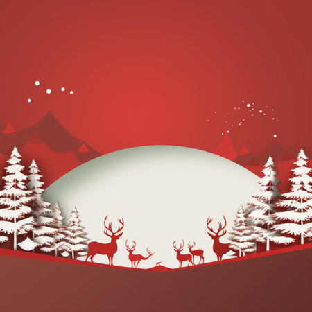 Christmas banner blank space text santa claus celebrate giftboxes green background clipart Christmas ornamentの素材