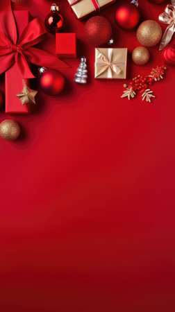 Christmas banner blank space text santa claus celebrate giftboxes green background clipart Christmas ornamentの素材