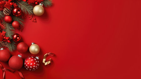 Christmas banner blank space text santa claus celebrate giftboxes green background clipart Christmas ornamentの素材