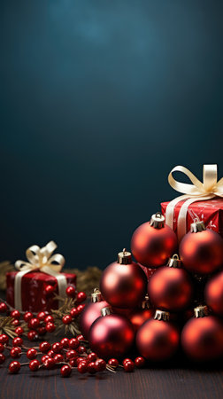 Christmas banner blank space text santa claus celebrate giftboxes green background clipart Christmas ornamentの素材