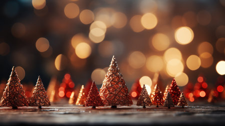 Sparkling Christmas Ornaments Decoration Defocused Background background Winter xmas holiday theme bannerの素材
