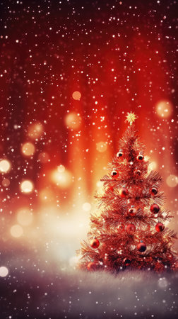 Sparkling Christmas Ornaments Decoration Defocused Background background Winter xmas holiday theme bannerの素材