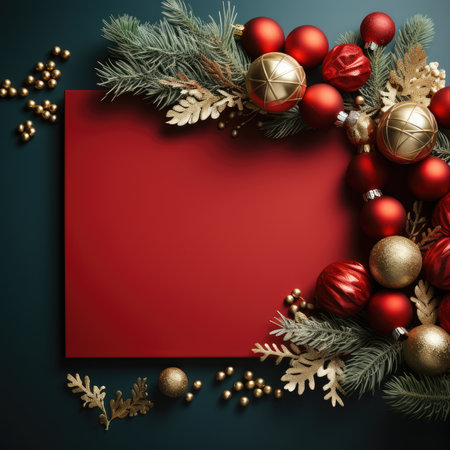 Christmas banner blank space text santa claus celebrate giftboxes green background clipart Christmas ornamentの素材