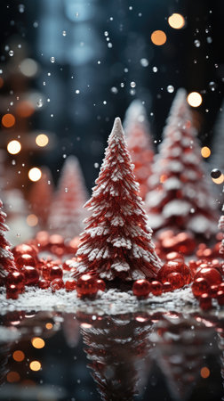 Sparkling Christmas Ornaments Decoration Defocused Background background Winter xmas holiday theme bannerの素材