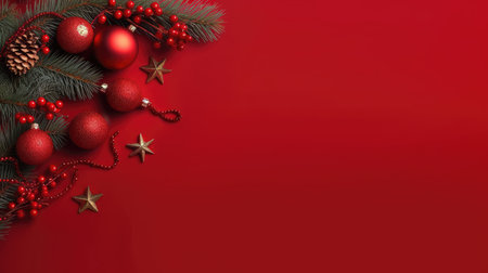 Christmas banner blank space text santa claus celebrate giftboxes green background clipart Christmas ornamentの素材