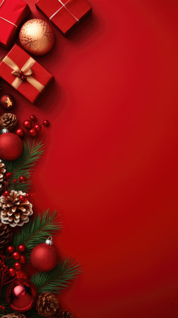 Christmas banner blank space text santa claus celebrate giftboxes green background clipart Christmas ornamentの素材