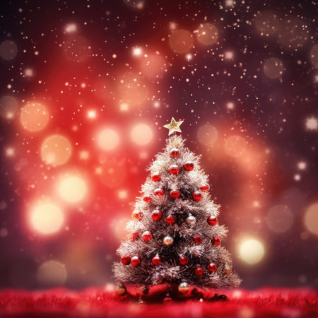Sparkling Christmas Ornaments Decoration Defocused Background background Winter xmas holiday theme bannerの素材