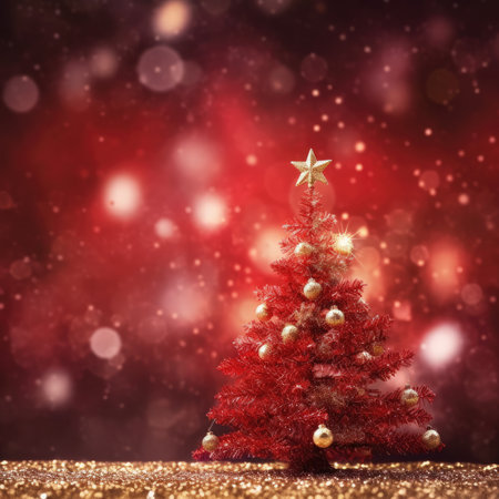Sparkling Christmas Ornaments Decoration Defocused Background background Winter xmas holiday theme bannerの素材