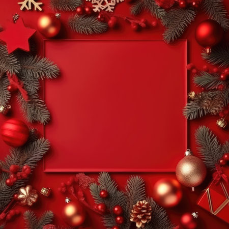 Christmas banner blank space text santa claus celebrate giftboxes green background clipart Christmas ornamentの素材