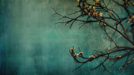 Christmas holiday background christmas tree branch text copy space frame text Retro style Old fashionedの素材